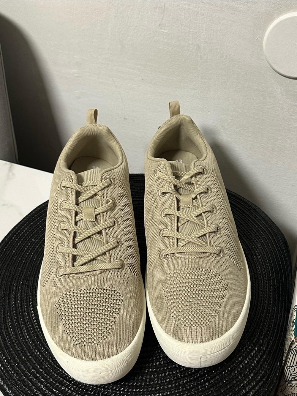 George Men's Knit Sneakers - Tan with White Sole